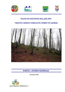 PIANO DI GESTIONE DEL Psic/ZPS “MONTE CIMINO (VERSANTE