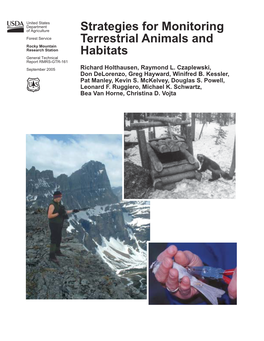 Strategies for Monitoring Terrestrial Animals and Habitats