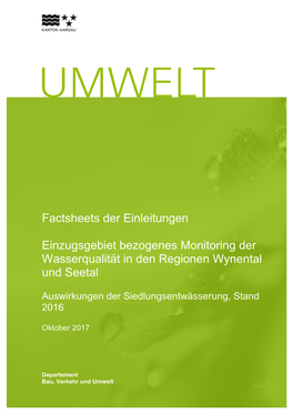 2016 EK Siedlungsentwässerung Im Wynental Und Seetal