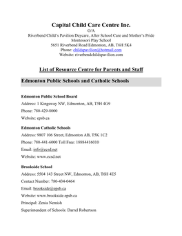 Child & Family Resource Centers