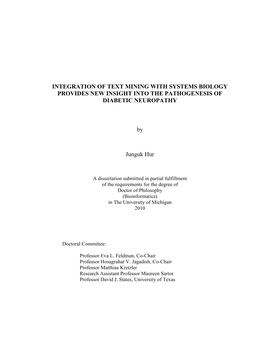 Integration of Text Mining with Systems Biology Provides New Insight Into the Pathogenesis of Diabetic Neuropathy