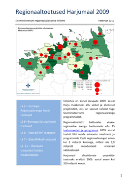 Regionaaltoetused Harjumaal 2009