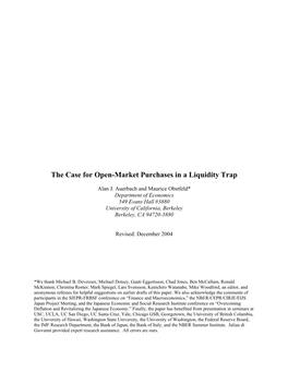 The Case for Open-Market Purchases in a Liquidity Trap