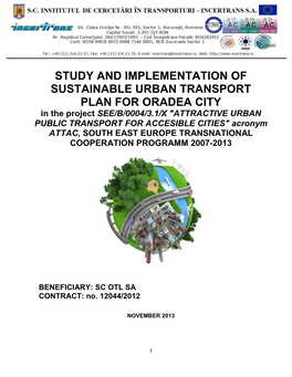 Oradea Sustainable Urban Mobility Plan