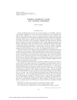 Torsion Algebraic Cycles and Complex Cobordism