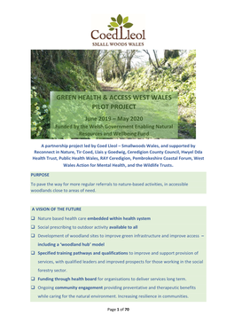 Green Health & Access West Wales Pilot Project