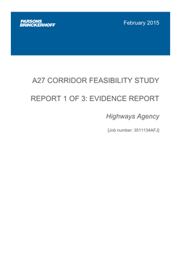 A27 Corridor Feasibility Study Report 1 of 3: Evidence Report