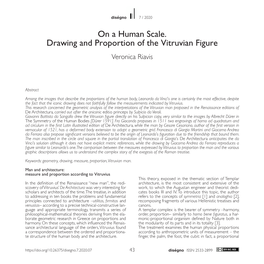 On a Human Scale. Drawing and Proportion of the Vitruvian Figure Veronica Riavis