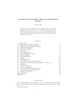 Enumerative Geometry Through Intersection Theory