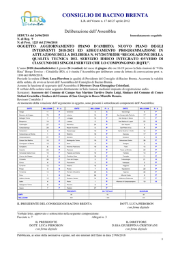 Assemblea Del 26 Giugno 2018 Deliberazione 9