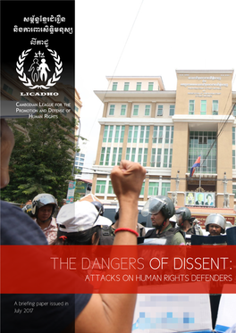 The Dangers of Dissent: Attacks on Human Rights Defenders