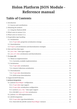 Holon Platform JSON Module - Reference Manual