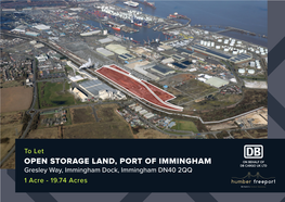 Open Storage Land, Port of Immingham