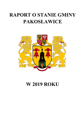 Raport O Stanie Gminy Pakosławice W 2019 Roku