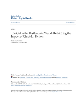 The Girl in the Postfeminist World: Rethinking the Impact of Chick-Lit Fiction