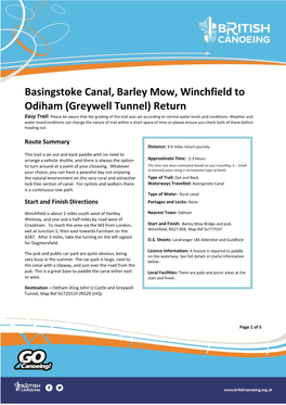 Basingstoke Canal, Barley Mow, Winchfield to Odiham