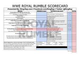 Wwe Royal Rumble Scorecard