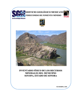 Inventario Físico De Los Recursos Minerales Del Municipio