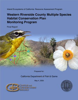 MP390 Ucriverside 2005 WRCMSHCP Monitoring.Pdf