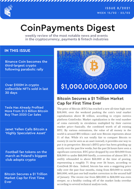 Coinpayments Digest 08/2021