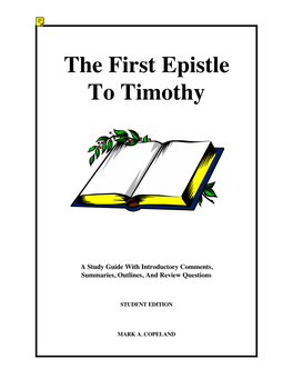 The First Epistle to Timothy