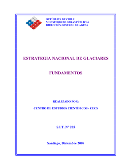 Estrategia Nacional De Glaciares Fundamentos