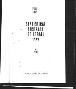 Statistical Abstract of Israel 1987