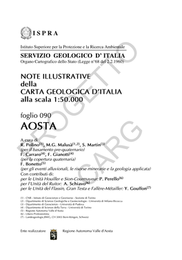Progetto CARG Per Il Servizio Geologico D’Italia - ISPRA: F
