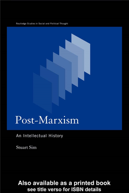 Post-Marxism: an Intellectual History