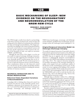 Chapter 128: Basic Mechanisms of Sleep: New Evidence On