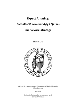 Fotball-VM Som Verktøy I Qatars Merkevare-Strategi