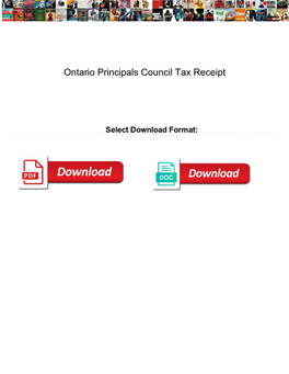 Ontario Principals Council Tax Receipt
