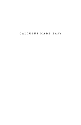 Calculus Made Easy Books by Martin Gardner