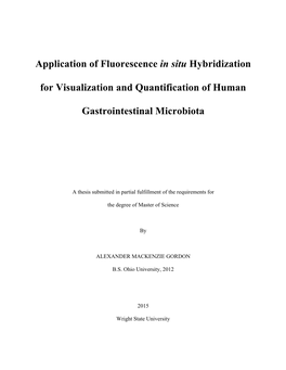 Application of Fluorescence in Situ Hybridization for Visualization and Quantification of Human Gastrointestinal Microbiota