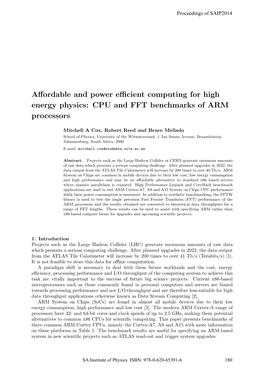 CPU and FFT Benchmarks of ARM Processors