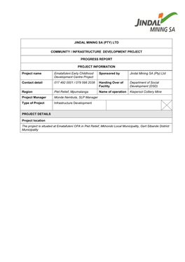 Jindal Mining Sa (Pty) Ltd