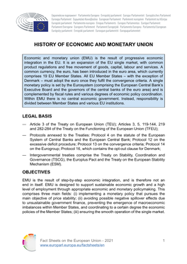 History of Economic and Monetary Union