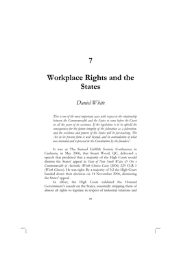 7 Workplace Rights and the States