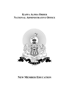 New Member Education Manual