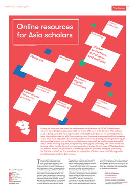 Online Resources for Asia Scholars