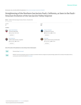 Structure Evolution of the San Jacinto Valley Stepover