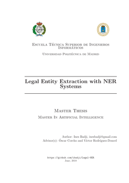 Legal Entity Extraction with NER Systems