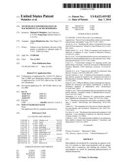 (12) United States Patent (10) Patent No.: US 8,623,419 B2 Malakhov Et Al