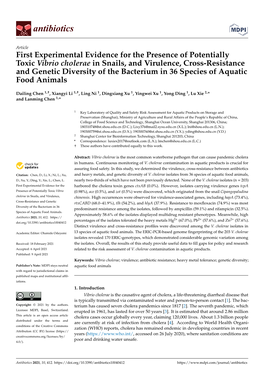 First Experimental Evidence for the Presence of Potentially Toxic Vibrio