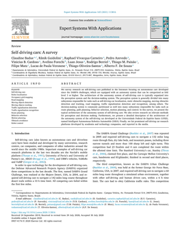 Self-Driving Cars: a Survey Claudine Badue A,∗, Rânik Guidolini A, Raphael Vivacqua Carneiro A, Pedro Azevedo A, Vinicius B