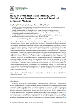 Study on Urban Heat Island Intensity Level Identification Based on An