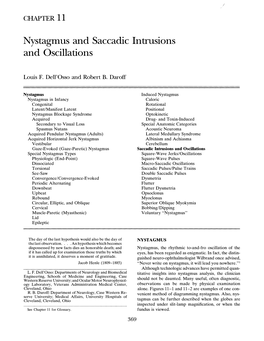 11 Nystagmus and Saccadic Intrusions and Oscillations