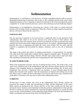 Sedimentation