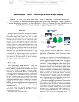 Neuromorphic Camera Guided High Dynamic Range Imaging
