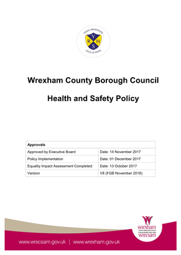 Wrexham County Borough Council Health and Safety Policy